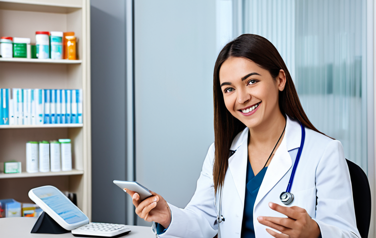 약사 의료산업 내 새로운 역할 - "An interprofessional healthcare team including a pharmacist, doctor, and nurse, collaborating aroun...