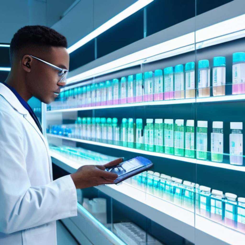 약사 조제 오류 방지 시스템 - **Prompt 1: Automated Pharmacy of the Future**
    "A brightly lit, ultra-modern pharmacy interior. ...