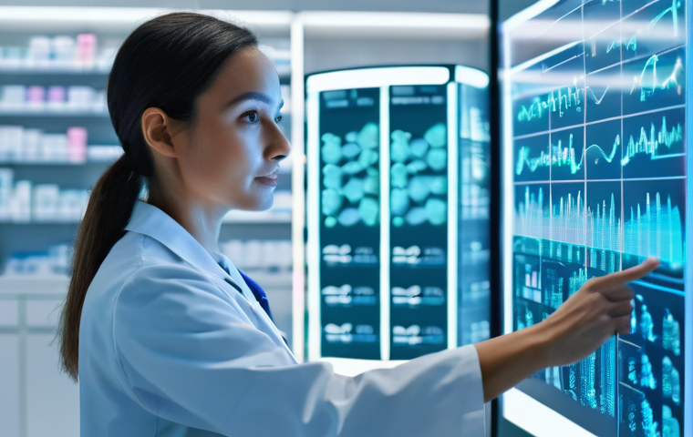 약사 조제 오류 방지 시스템 - **Prompt 1: Automated Pharmacy of the Future**
    "A brightly lit, ultra-modern pharmacy interior. ...