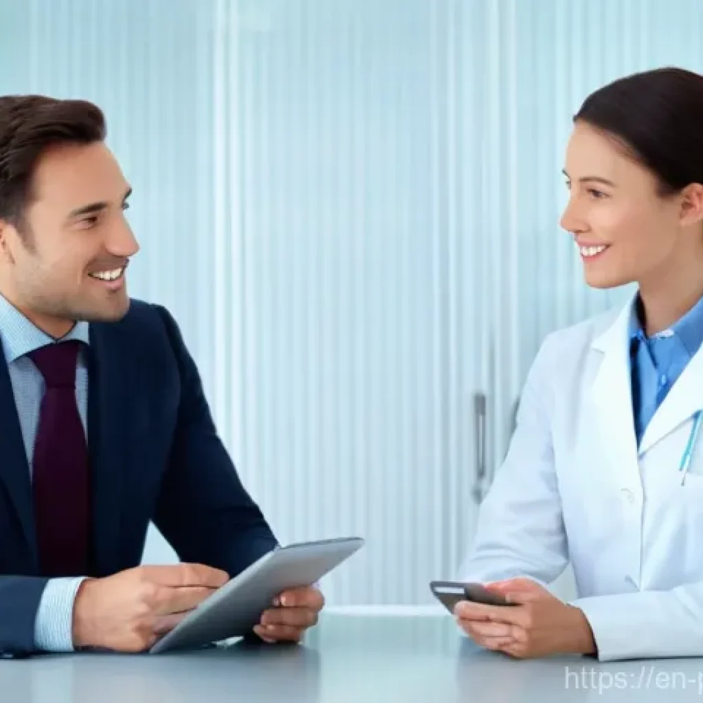 약사로서의 커리어 개발 전략 - **Clinical Pharmacist Patient Interaction**
A bright, clean, and modern clinical consultation ro...