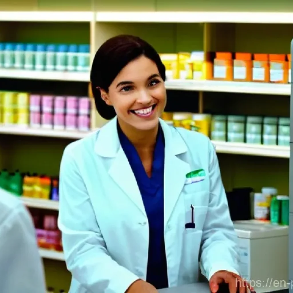 약사 병원과 약국 약사의 역할 차이 - **Prompt 1: The Welcoming Community Pharmacist**
    "A cheerful and approachable female pharmacist,...