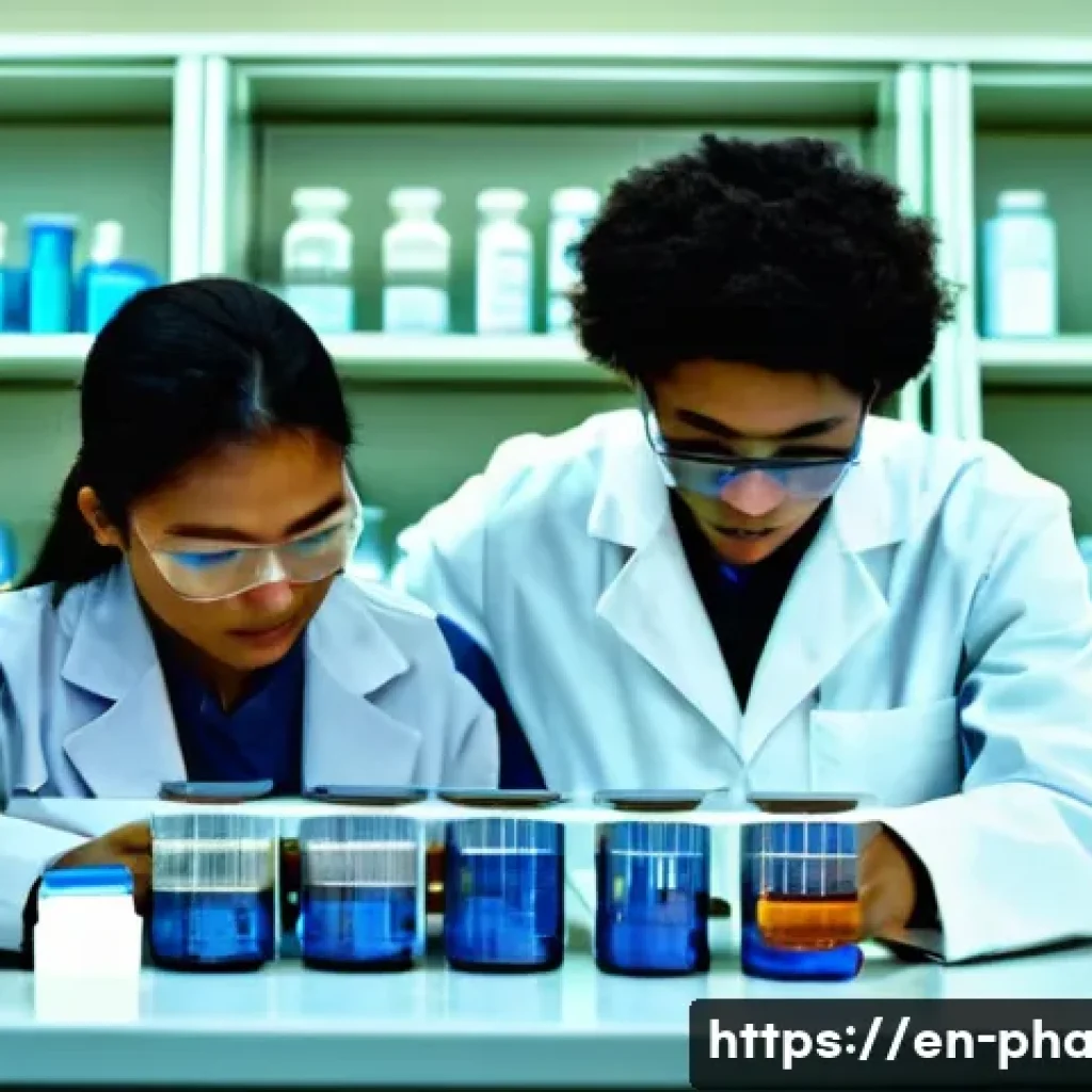 약사 전공생을 위한 추천 동아리 - **Image Prompt: Compounding Club in Action**
A bright, well-lit pharmacy compounding lab with th...